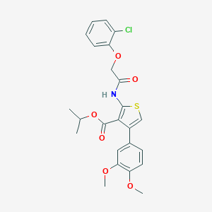 molecular formula C24H24ClNO6S B444749 Isopropyl 2-{[(2-chlorophenoxy)acetyl]amino}-4-(3,4-dimethoxyphenyl)-3-thiophenecarboxylate 