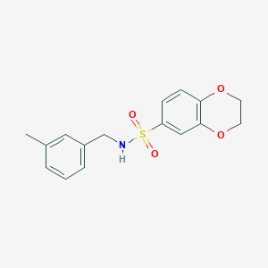 molecular formula C16H17NO4S B4447492 N-(3-methylbenzyl)-2,3-dihydro-1,4-benzodioxine-6-sulfonamide 