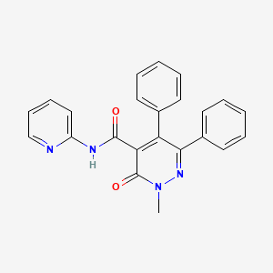 molecular formula C23H18N4O2 B4447497 2-methyl-3-oxo-5,6-diphenyl-N-(pyridin-2-yl)-2,3-dihydropyridazine-4-carboxamide 