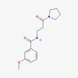 3-methoxy-N-[3-oxo-3-(1-pyrrolidinyl)propyl]benzamide