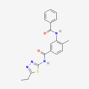 3-benzamido-N-(5-ethyl-1,3,4-thiadiazol-2-yl)-4-methylbenzamide