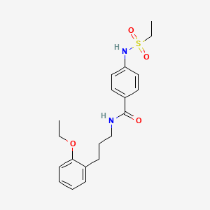 N-[3-(2-ethoxyphenyl)propyl]-4-[(ethylsulfonyl)amino]benzamide