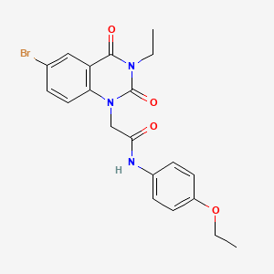 molecular formula C20H20BrN3O4 B4447568 2-(6-bromo-3-ethyl-2,4-dioxo-3,4-dihydroquinazolin-1(2H)-yl)-N-(4-ethoxyphenyl)acetamide 