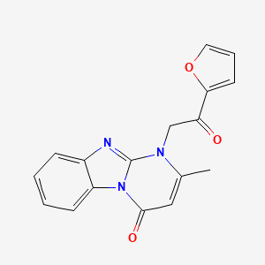 molecular formula C17H13N3O3 B4447588 1-[2-(2-furyl)-2-oxoethyl]-2-methylpyrimido[1,2-a]benzimidazol-4(1H)-one 