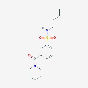 molecular formula C16H24N2O3S B4447592 N-butyl-3-(piperidin-1-ylcarbonyl)benzenesulfonamide 