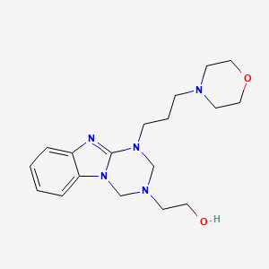 molecular formula C18H27N5O2 B4447618 2-{1-[3-(morpholin-4-yl)propyl]-1,2-dihydro[1,3,5]triazino[1,2-a]benzimidazol-3(4H)-yl}ethanol 