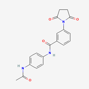 N-(4-acetamidophenyl)-3-(2,5-dioxopyrrolidin-1-yl)benzamide