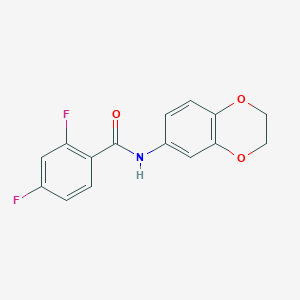 molecular formula C15H11F2NO3 B4447641 N-(2,3-dihydro-1,4-benzodioxin-6-yl)-2,4-difluorobenzamide 