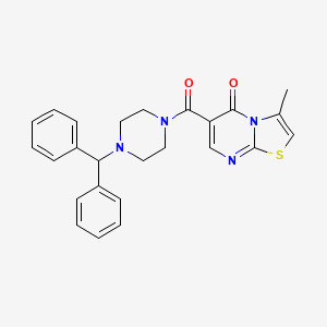 6-{[4-(diphenylmethyl)-1-piperazinyl]carbonyl}-3-methyl-5H-[1,3]thiazolo[3,2-a]pyrimidin-5-one