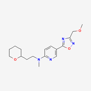 5-[3-(methoxymethyl)-1,2,4-oxadiazol-5-yl]-N-methyl-N-[2-(tetrahydro-2H-pyran-2-yl)ethyl]-2-pyridinamine