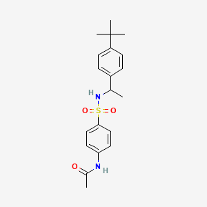 molecular formula C20H26N2O3S B4447680 N-[4-({[1-(4-tert-butylphenyl)ethyl]amino}sulfonyl)phenyl]acetamide 