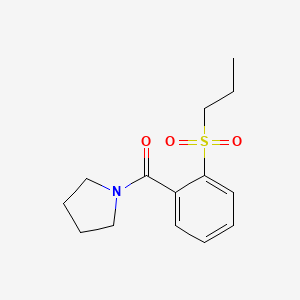 molecular formula C14H19NO3S B4447687 [2-(PROPYLSULFONYL)PHENYL](1-PYRROLIDINYL)METHANONE 