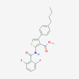 molecular formula C23H21F2NO3S B444770 Methyl 4-(4-butylphenyl)-2-[(2,6-difluorobenzoyl)amino]-3-thiophenecarboxylate 