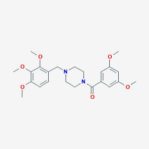 molecular formula C23H30N2O6 B444771 (3,5-Dimethoxy-phenyl)-[4-(2,3,4-trimethoxy-benzyl)-piperazin-1-yl]-methanone 