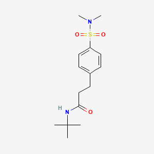 molecular formula C15H24N2O3S B4447712 N-tert-butyl-3-[4-(dimethylsulfamoyl)phenyl]propanamide 