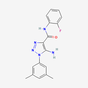 molecular formula C17H16FN5O B4447716 5-amino-1-(3,5-dimethylphenyl)-N-(2-fluorophenyl)-1H-1,2,3-triazole-4-carboxamide 