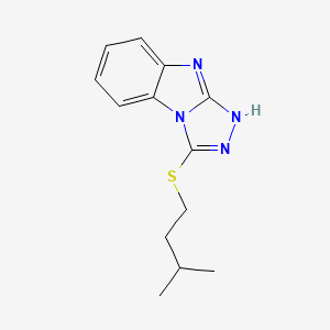 3-[(3-methylbutyl)sulfanyl]-9H-[1,2,4]triazolo[4,3-a]benzimidazole