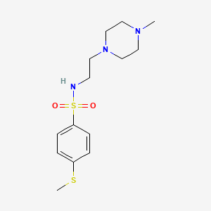 molecular formula C14H23N3O2S2 B4447735 N-[2-(4-methyl-1-piperazinyl)ethyl]-4-(methylthio)benzenesulfonamide 