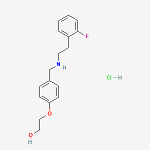 molecular formula C17H21ClFNO2 B4447740 2-[4-({[2-(2-fluorophenyl)ethyl]amino}methyl)phenoxy]ethanol hydrochloride 