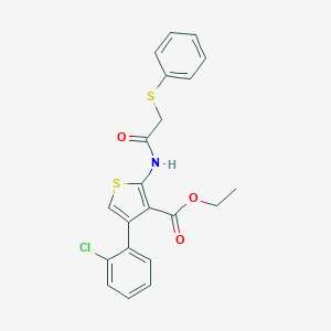 Ethyl 4-(2-chlorophenyl)-2-{[(phenylsulfanyl)acetyl]amino}-3-thiophenecarboxylate