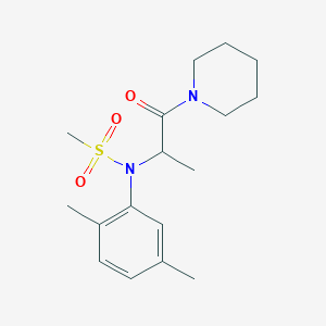 N-(2,5-dimethylphenyl)-N-[1-methyl-2-oxo-2-(1-piperidinyl)ethyl]methanesulfonamide