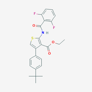 molecular formula C24H23F2NO3S B444777 Ethyl 4-(4-tert-butylphenyl)-2-[(2,6-difluorobenzoyl)amino]-3-thiophenecarboxylate 