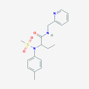 2-[(4-methylphenyl)(methylsulfonyl)amino]-N-(2-pyridinylmethyl)butanamide