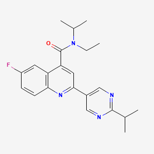 N-ethyl-6-fluoro-N-isopropyl-2-(2-isopropylpyrimidin-5-yl)quinoline-4-carboxamide