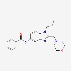 N-{2-[(Morpholin-4-YL)methyl]-1-propyl-1H-1,3-benzodiazol-5-YL}benzamide