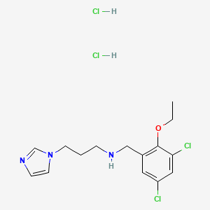 N-[(3,5-dichloro-2-ethoxyphenyl)methyl]-3-imidazol-1-ylpropan-1-amine;dihydrochloride