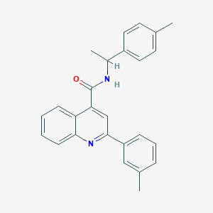 molecular formula C26H24N2O B444781 2-(3-methylphenyl)-N-[1-(4-methylphenyl)ethyl]quinoline-4-carboxamide 