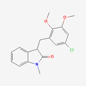 3-(5-chloro-2,3-dimethoxybenzyl)-1-methyl-1,3-dihydro-2H-indol-2-one