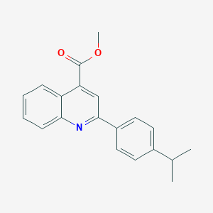 molecular formula C20H19NO2 B444783 Methyl 2-(4-isopropylphenyl)-4-quinolinecarboxylate 