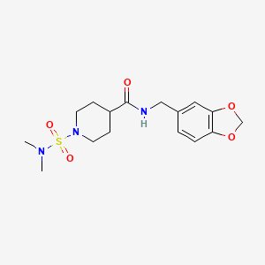 N-(1,3-benzodioxol-5-ylmethyl)-1-[(dimethylamino)sulfonyl]-4-piperidinecarboxamide