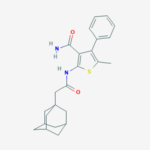 molecular formula C24H28N2O2S B444784 2-[(1-Adamantylacetyl)amino]-5-methyl-4-phenyl-3-thiophenecarboxamide 