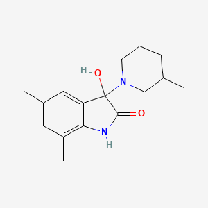 molecular formula C16H22N2O2 B4447847 3-hydroxy-5,7-dimethyl-3-(3-methyl-1-piperidinyl)-1,3-dihydro-2H-indol-2-one 