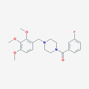 molecular formula C21H25FN2O4 B444786 (3-Fluoro-phenyl)-[4-(2,3,4-trimethoxy-benzyl)-piperazin-1-yl]-methanone 