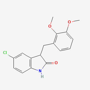 molecular formula C17H16ClNO3 B4447862 5-chloro-3-(2,3-dimethoxybenzyl)-1,3-dihydro-2H-indol-2-one 