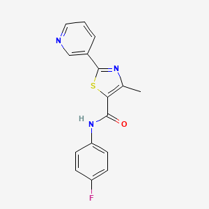 N-(4-fluorophenyl)-4-methyl-2-(pyridin-3-yl)-1,3-thiazole-5-carboxamide