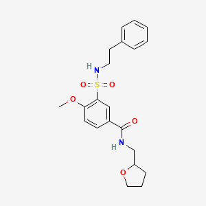 4-METHOXY-N-[(OXOLAN-2-YL)METHYL]-3-[(2-PHENYLETHYL)SULFAMOYL]BENZAMIDE