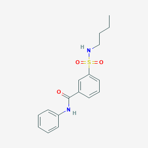 molecular formula C17H20N2O3S B4447884 3-(butylsulfamoyl)-N-phenylbenzamide 