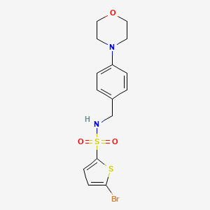 molecular formula C15H17BrN2O3S2 B4447907 5-bromo-N-[4-(4-morpholinyl)benzyl]-2-thiophenesulfonamide 