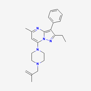 1-{2-Ethyl-5-methyl-3-phenylpyrazolo[1,5-a]pyrimidin-7-yl}-4-(2-methylprop-2-en-1-yl)piperazine