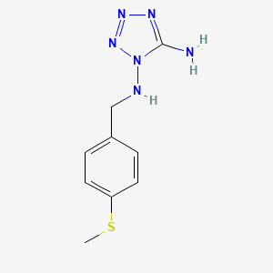 molecular formula C9H12N6S B4447936 N~1~-[4-(methylsulfanyl)benzyl]-1H-tetrazole-1,5-diamine 