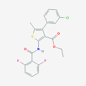 Ethyl 4-(3-chlorophenyl)-2-[(2,6-difluorobenzoyl)amino]-5-methyl-3-thiophenecarboxylate