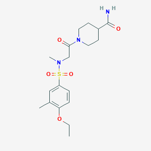 1-[2-[(4-Ethoxy-3-methylphenyl)sulfonyl-methylamino]acetyl]piperidine-4-carboxamide