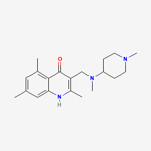 molecular formula C20H29N3O B4447945 2,5,7-trimethyl-3-[[methyl-(1-methylpiperidin-4-yl)amino]methyl]-1H-quinolin-4-one 