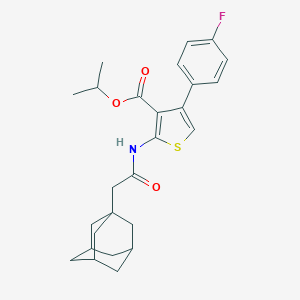 molecular formula C26H30FNO3S B444796 Isopropyl 2-[(1-adamantylacetyl)amino]-4-(4-fluorophenyl)-3-thiophenecarboxylate 