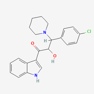 molecular formula C22H23ClN2O2 B4447960 3-(4-chlorophenyl)-2-hydroxy-1-(1H-indol-3-yl)-3-piperidin-1-ylpropan-1-one 