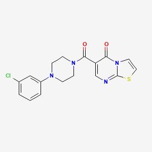 molecular formula C17H15ClN4O2S B4447975 6-{[4-(3-chlorophenyl)-1-piperazinyl]carbonyl}-5H-[1,3]thiazolo[3,2-a]pyrimidin-5-one 